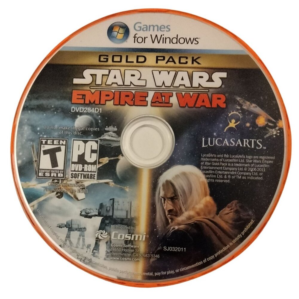 Star Wars Empire At War Gold Pack PC DVD ROM Software Games For Windows